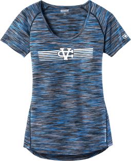 OGIO ENDURANCE Ladies Verge Crew, Electric Blue Space Dye